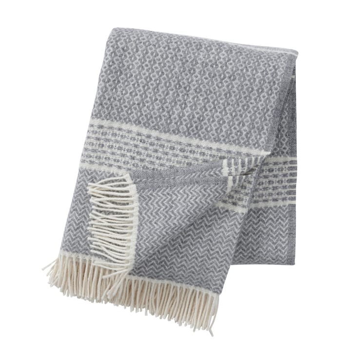 Plaid en laine Quilt - gris clair - Klippan Yllefabrik