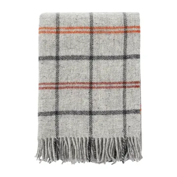 Plaid en laine Tartan 130x200 cm - Gris clair - Klippan Yllefabrik