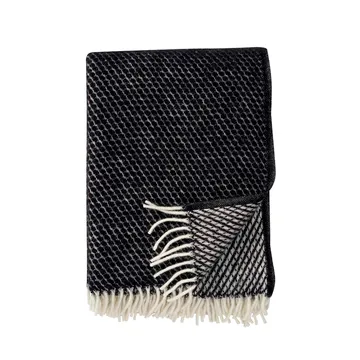 Plaid en laine Velvet - noir - Klippan Yllefabrik