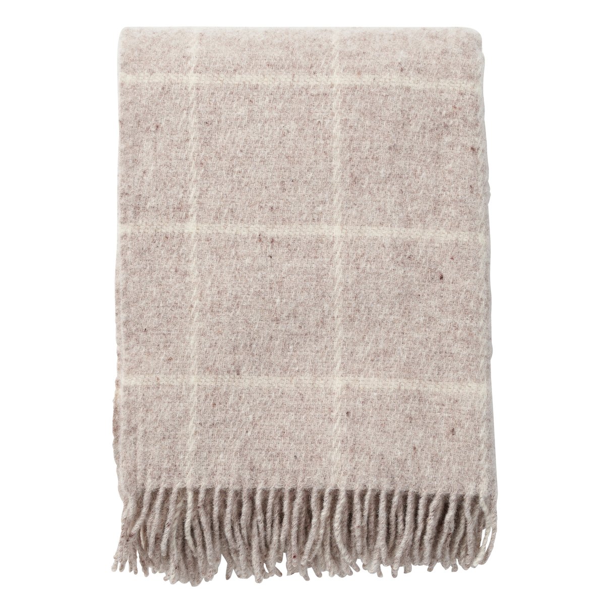 Klippan Yllefabrik Plaid en laine Vinga Beige | Design Scandinave | Plaids & couvertures en laine | Beige