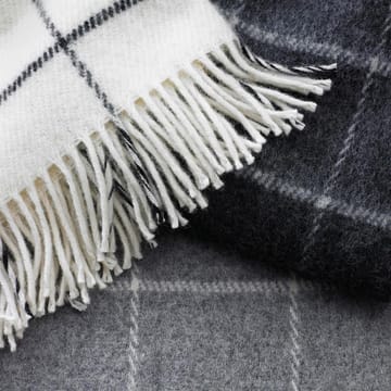 Plaid en laine Vinga - gris clair - Klippan Yllefabrik