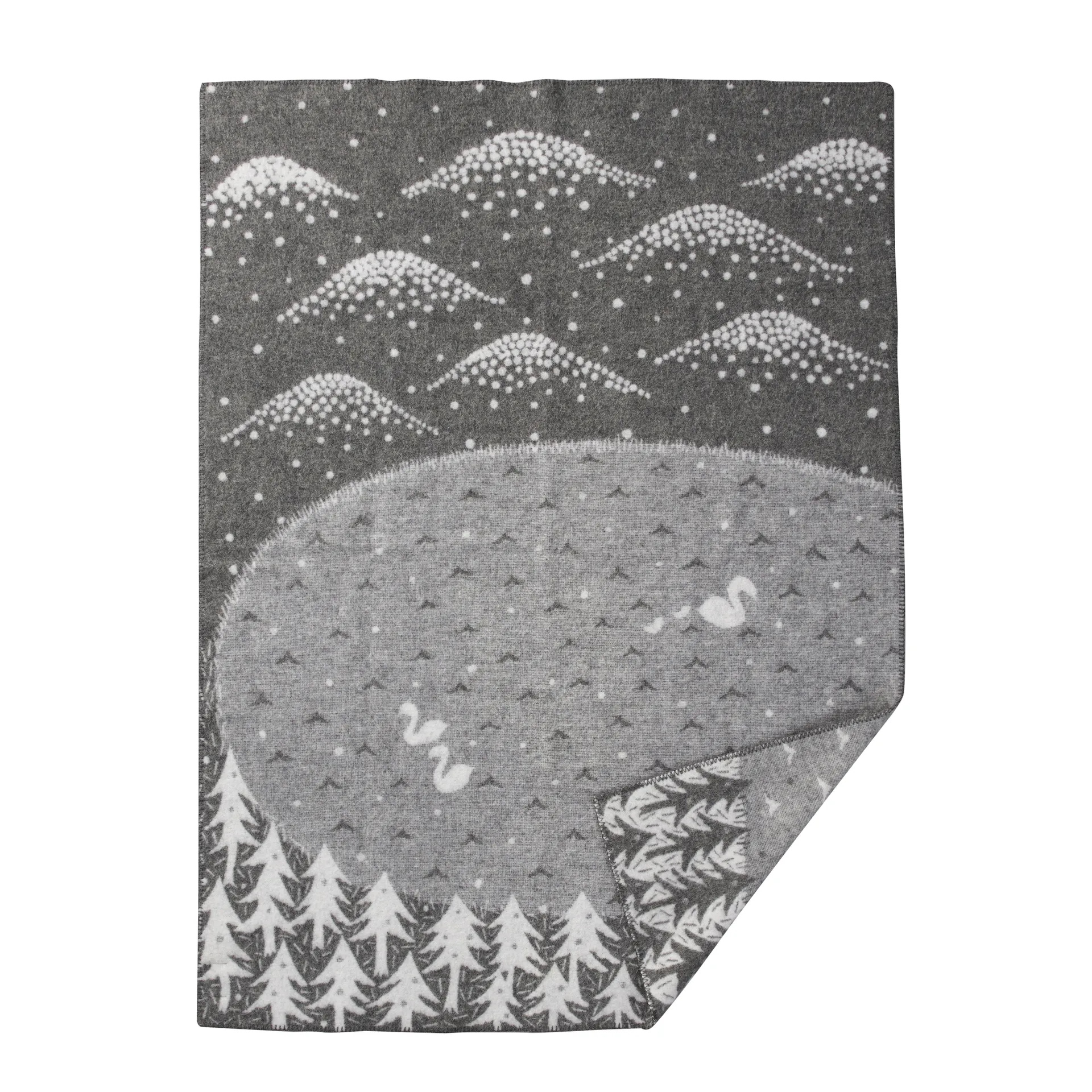 Plaid Lake in the valley, gris Klippan Yllefabrik