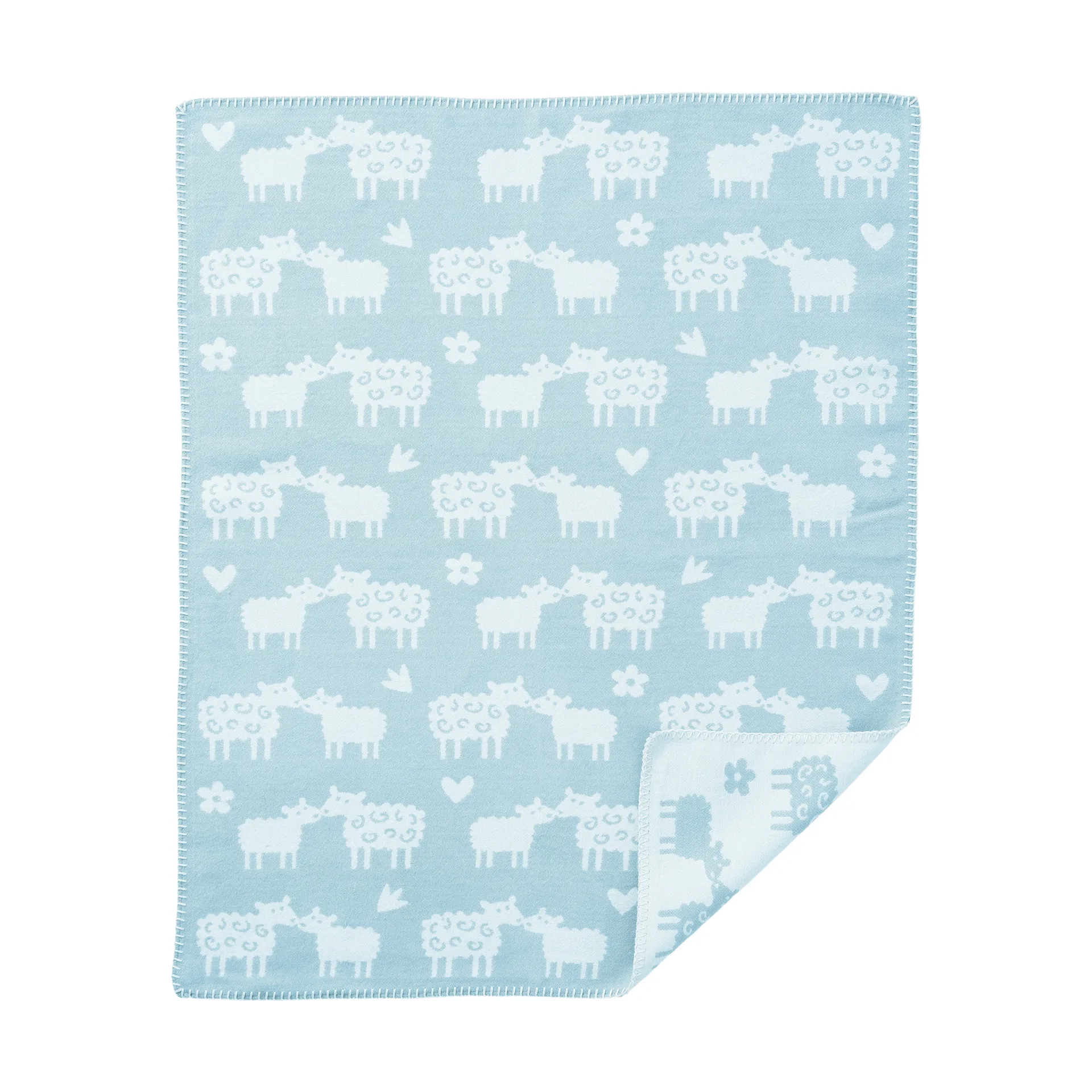 Plaid pour enfant Bää coton, Light blue, 70x90 cm Klippan Yllefabrik