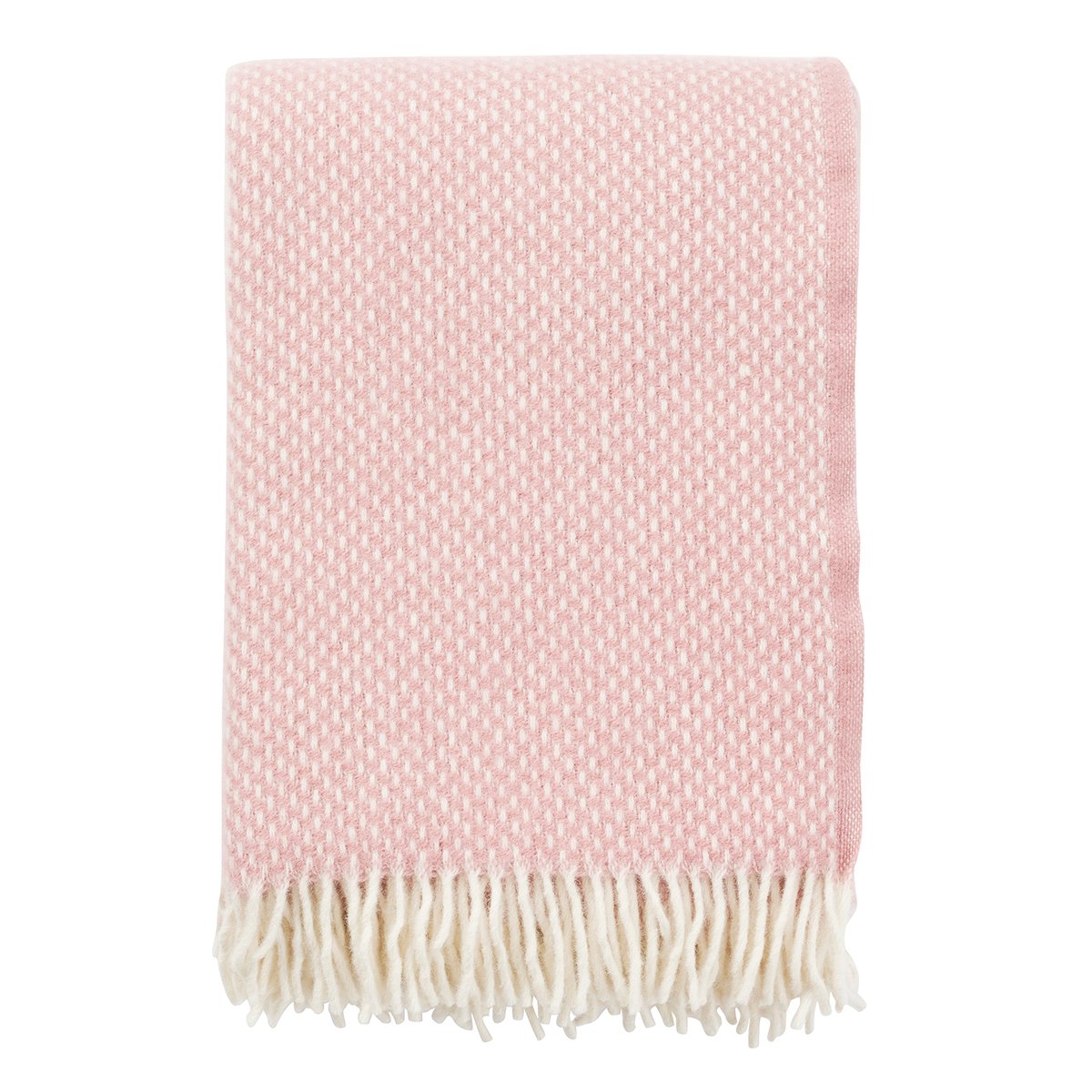 Klippan Yllefabrik Plaid Preppy Misty rose | Design Scandinave | Plaids & couvertures en laine | Rose