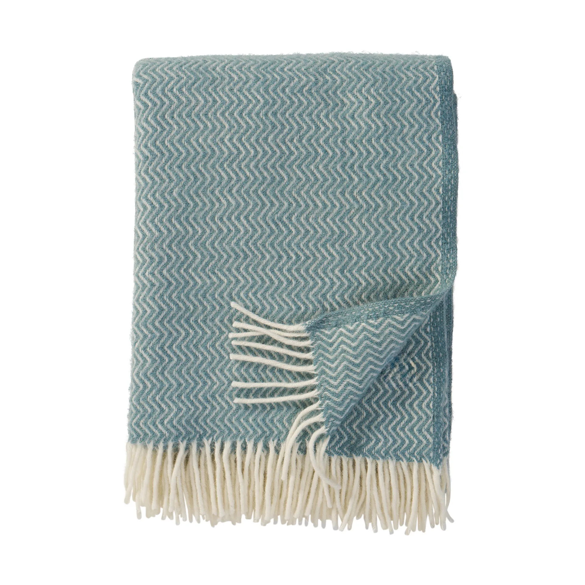 Plaid Sorbet en laine 130x200 cm, Silky blue Klippan Yllefabrik