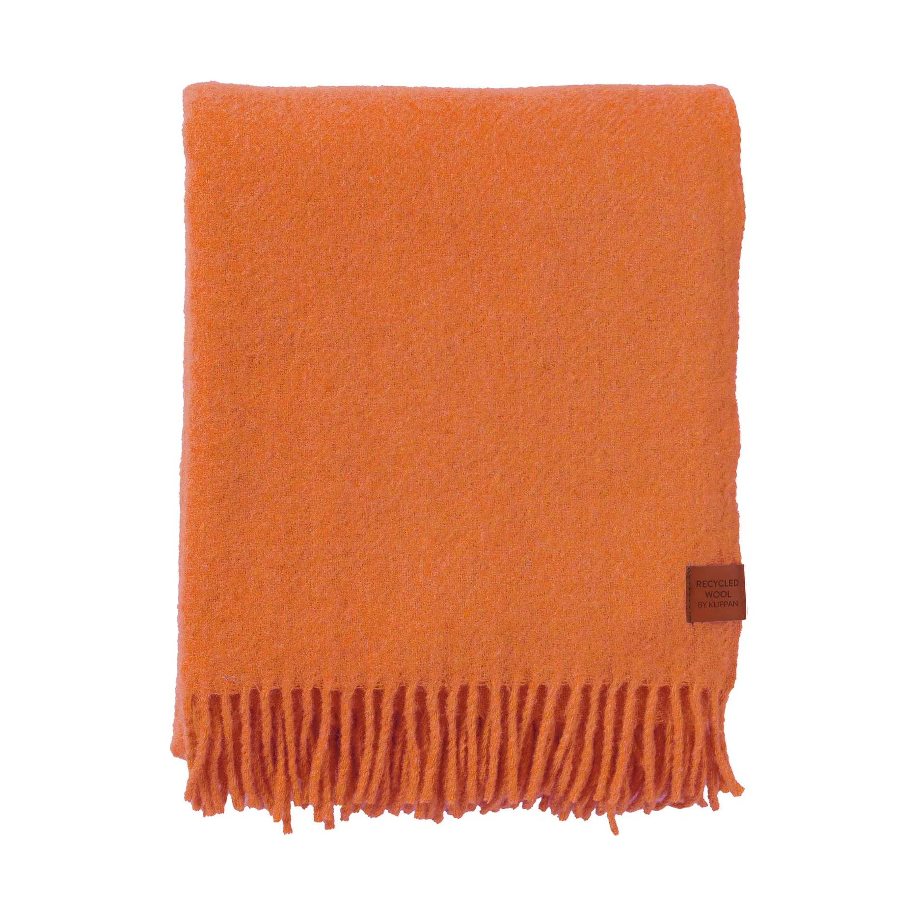 Plaid True en laine 130x200 cm, Orange Klippan Yllefabrik