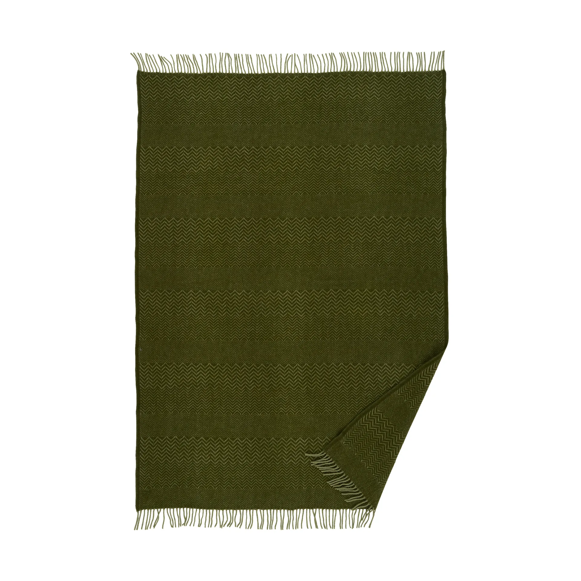 Plaid Zigzag en laine 130x200 cm, Basil Klippan Yllefabrik