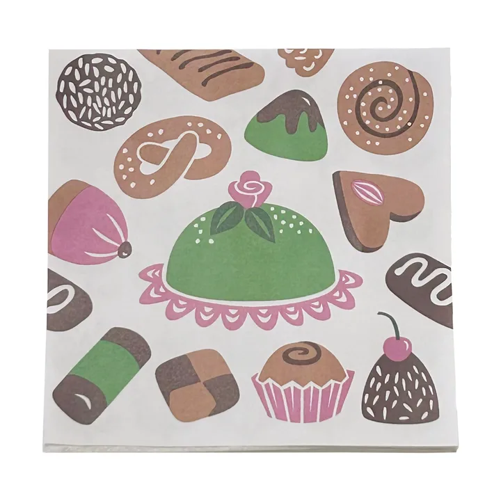 Serviettes en papier Fika 20 pièces - 33x33 cm - Klippan Yllefabrik