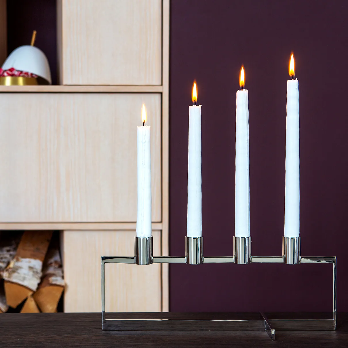 Bougeoir de l'avent Anno Domini, Acier inoxydable KLONG