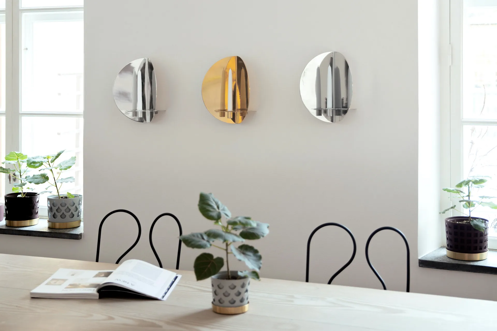 Bougeoir mural Twilight, Laiton KLONG