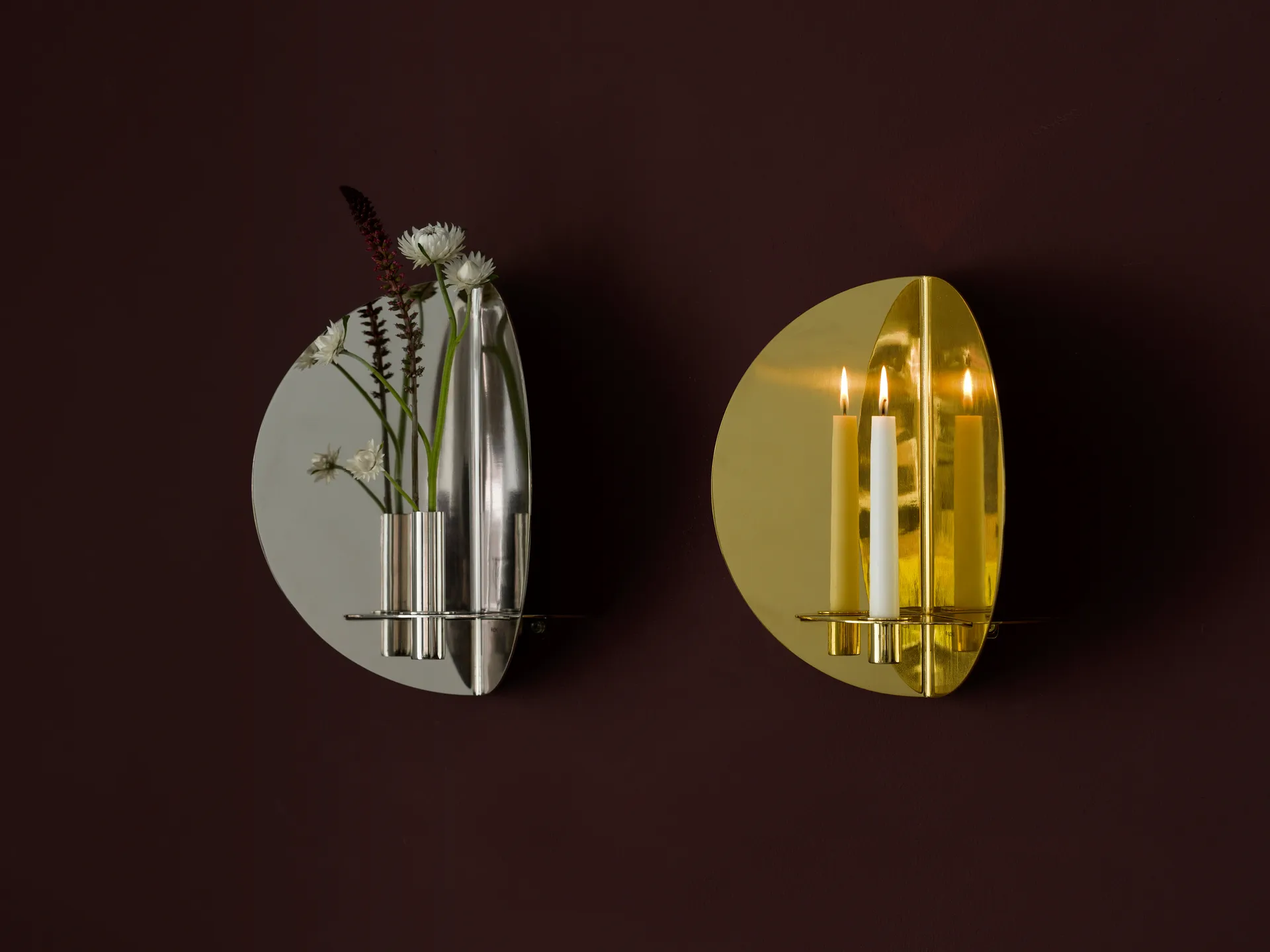 Bougeoir mural Twilight, Laiton KLONG