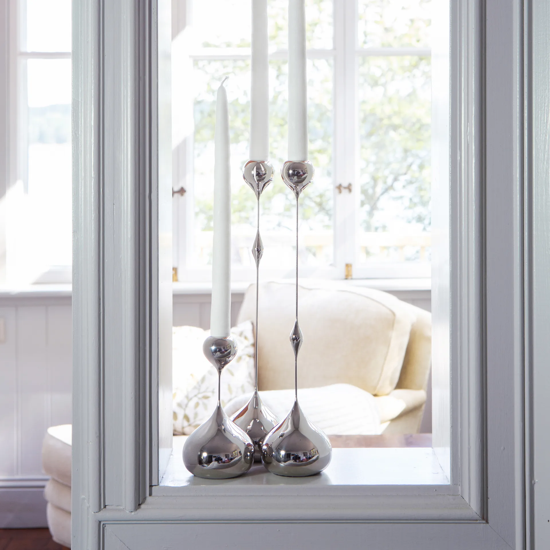 Bougeoir Tender haut, Nickel KLONG