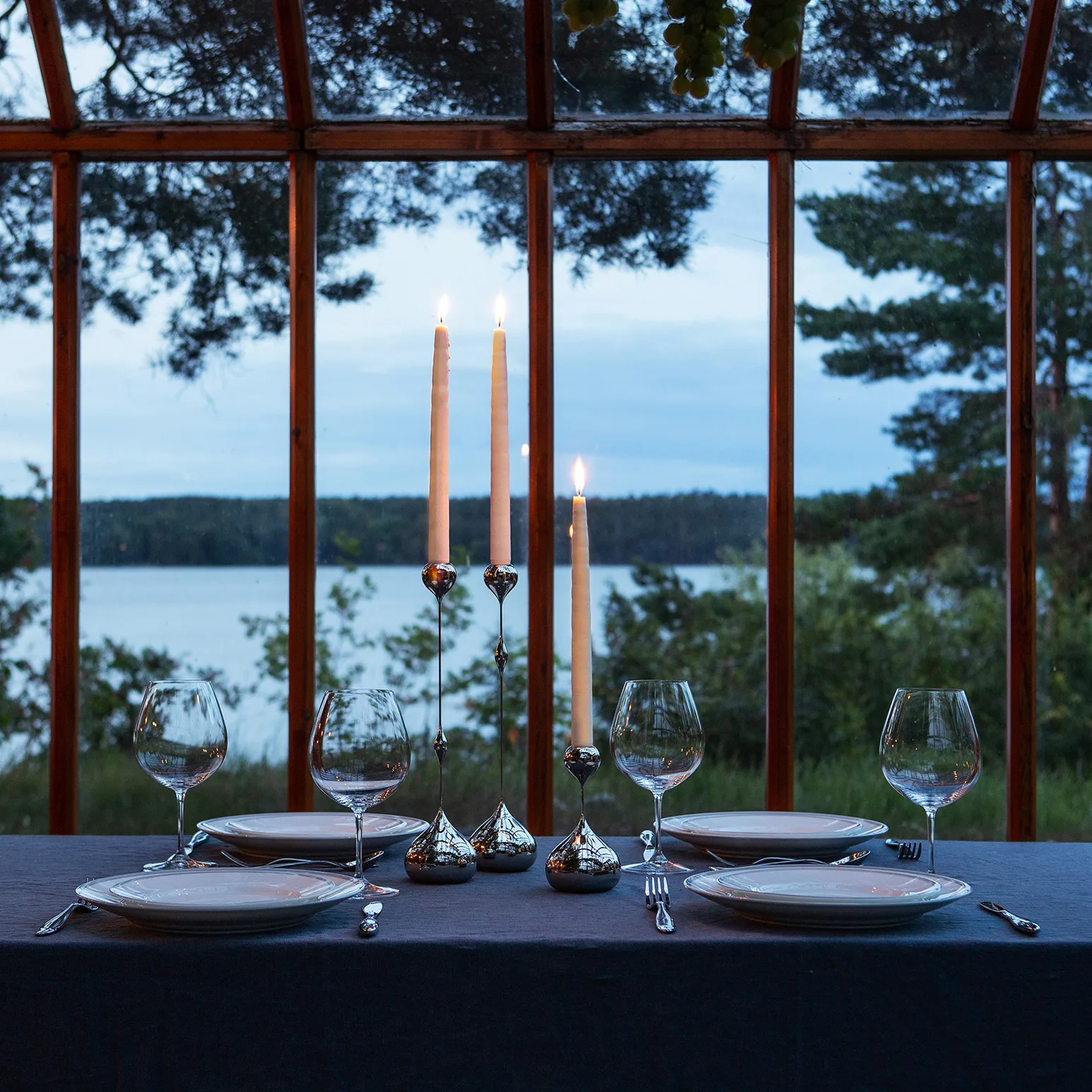 Bougeoir Tender haut, Nickel KLONG