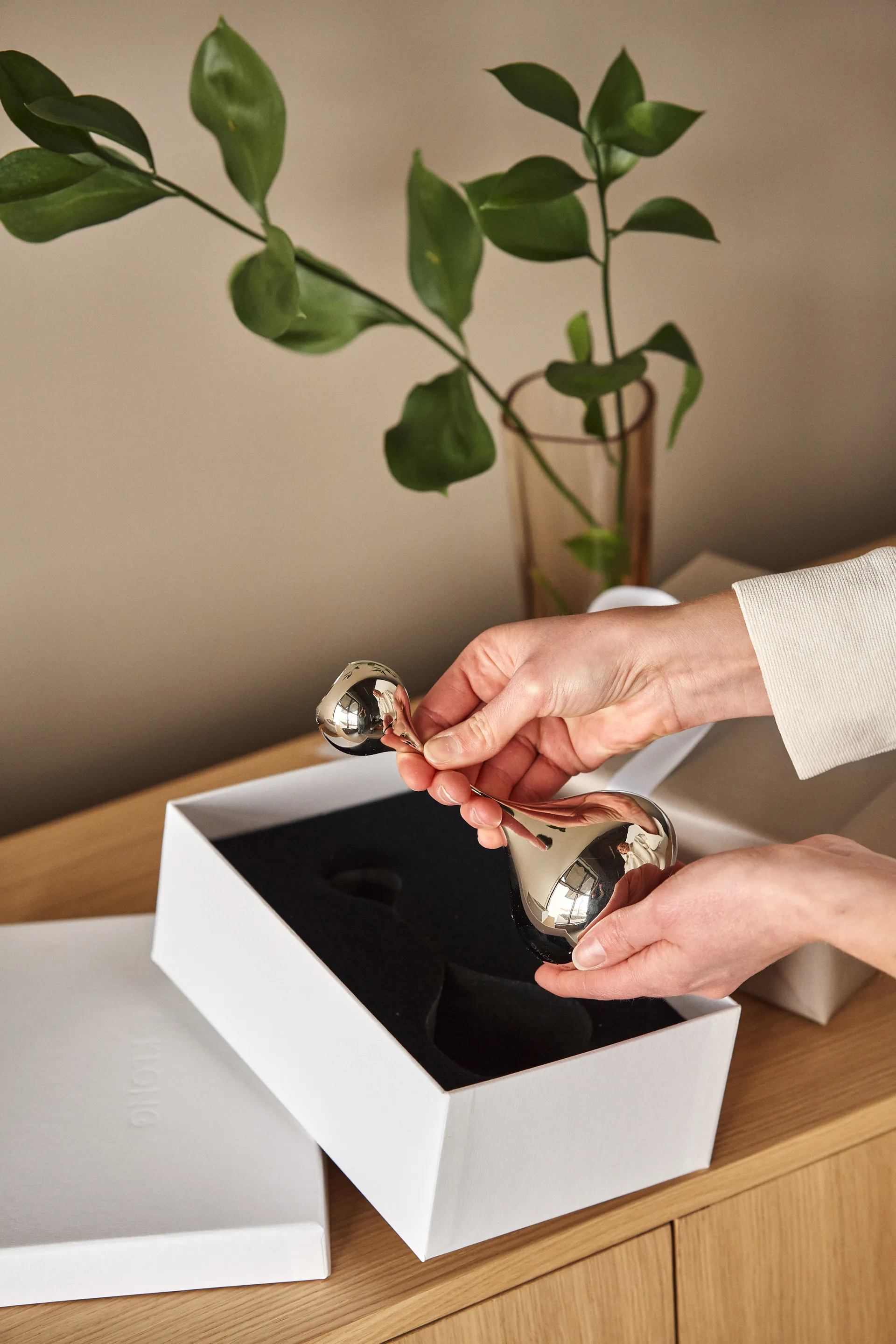 Bougeoir Tender petit, Nickel KLONG