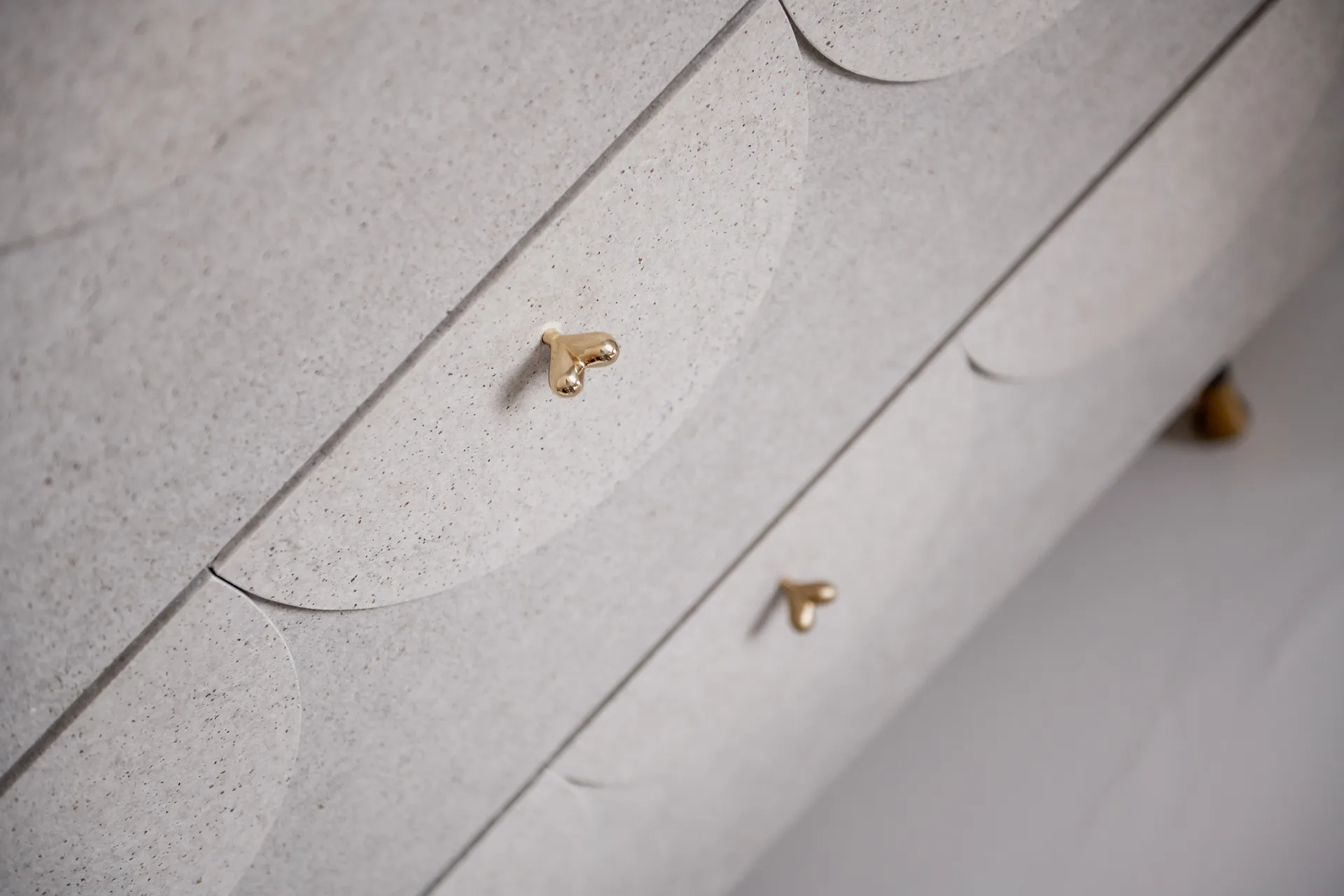 Bouton Hjärta - lot de 4, Laiton KLONG