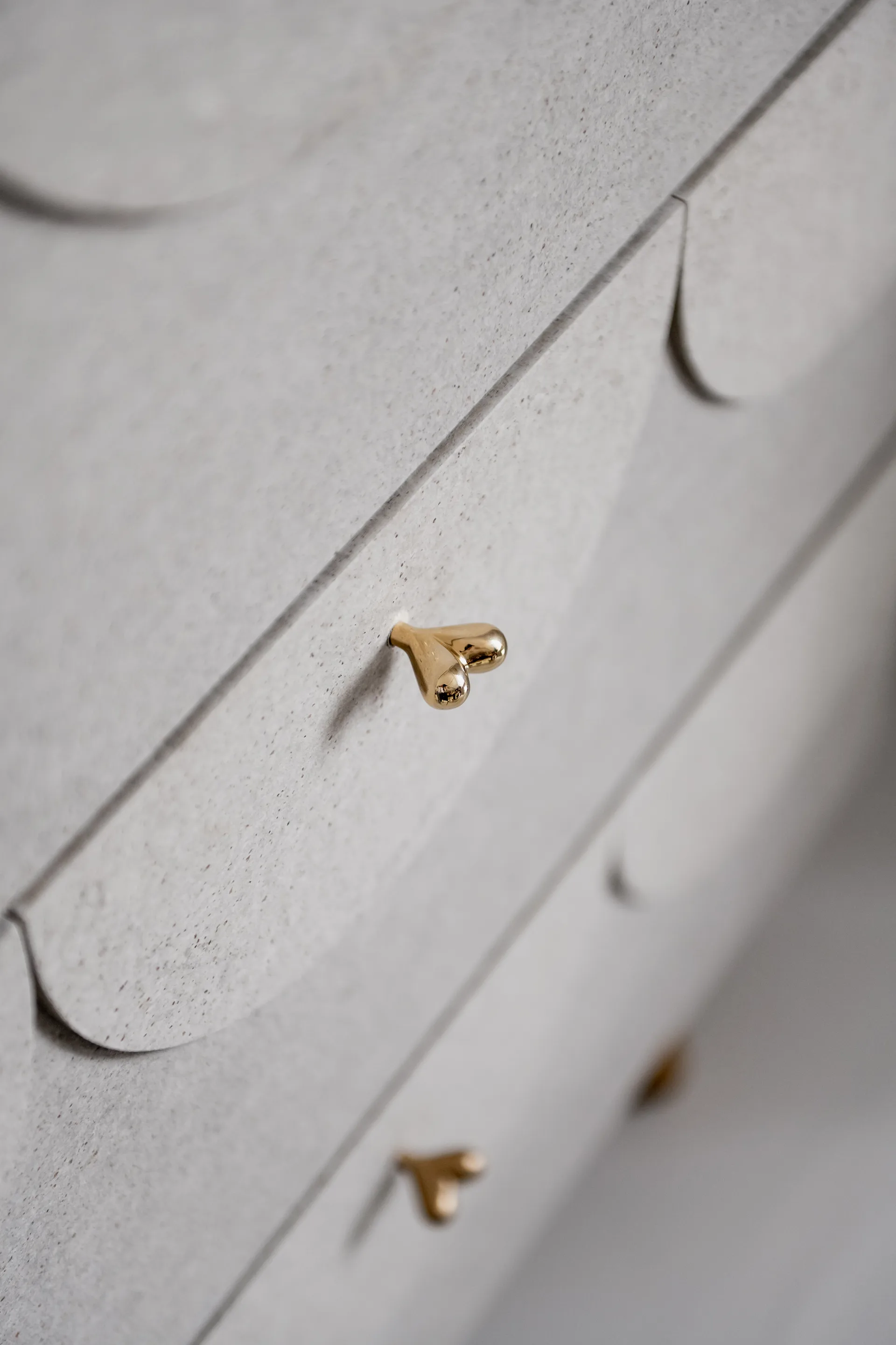 Bouton Hjärta - lot de 4, Laiton KLONG