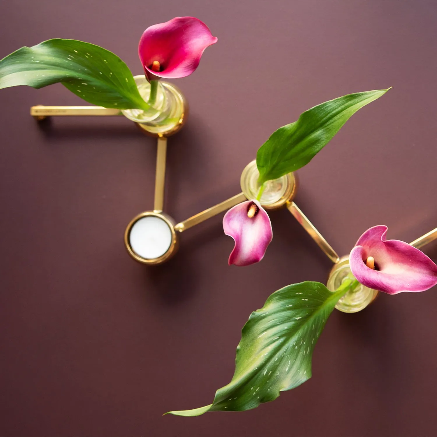 Chandelier Constella, petit, laiton KLONG