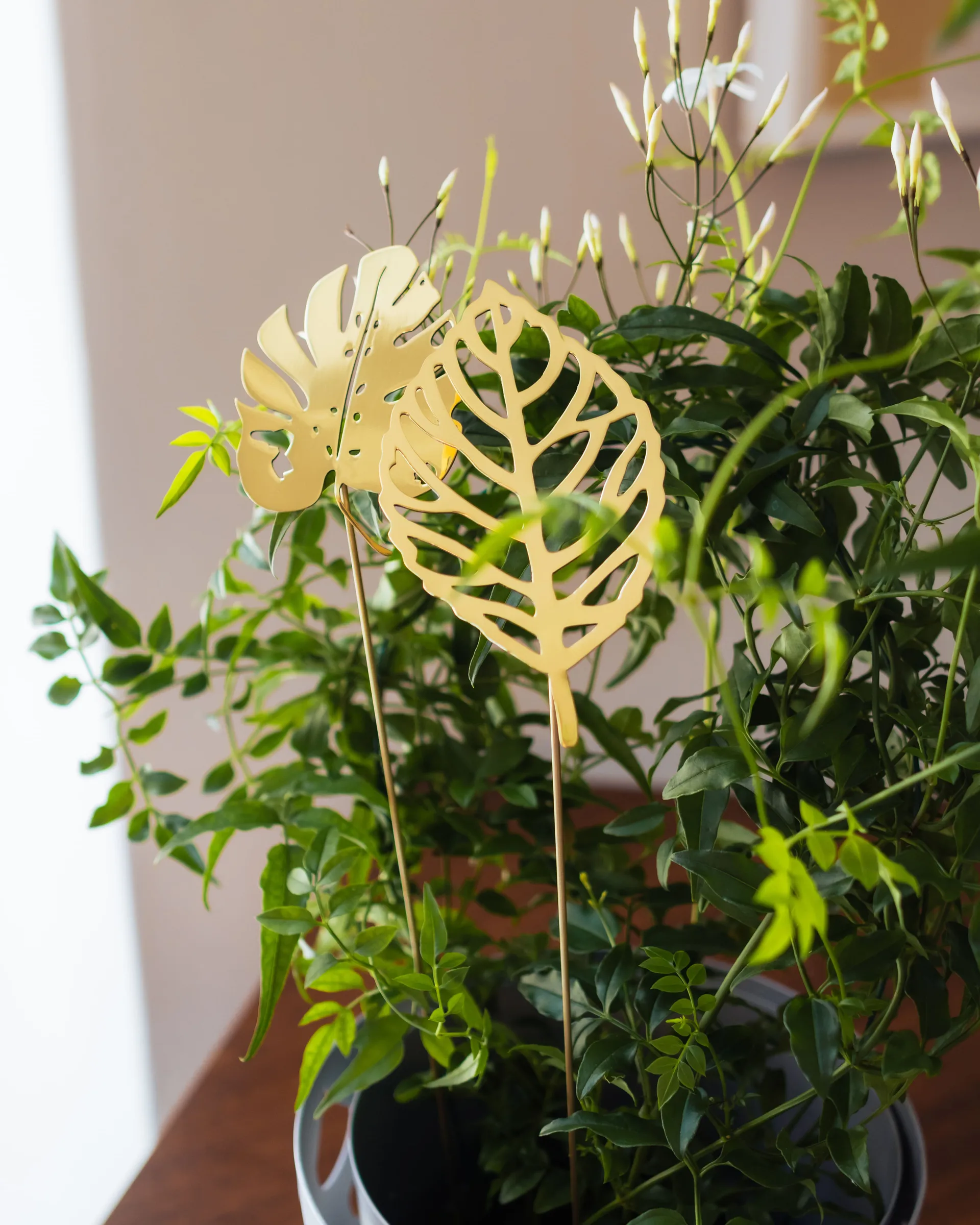 Décoration Brass Leaves, lot de 2, Wood KLONG
