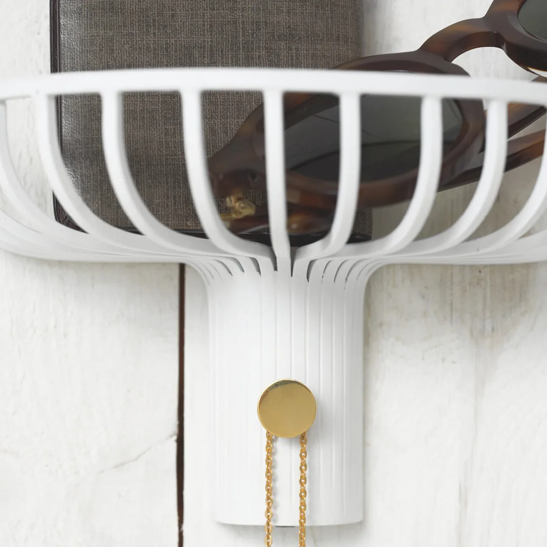 Étagère Lunett objects avec crochet, Blanc KLONG