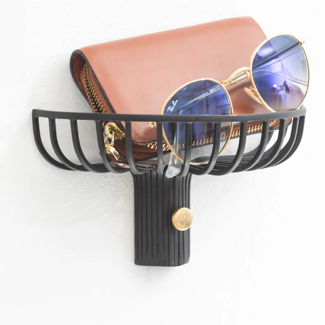 Étagère Lunett objects avec crochet, Noir KLONG