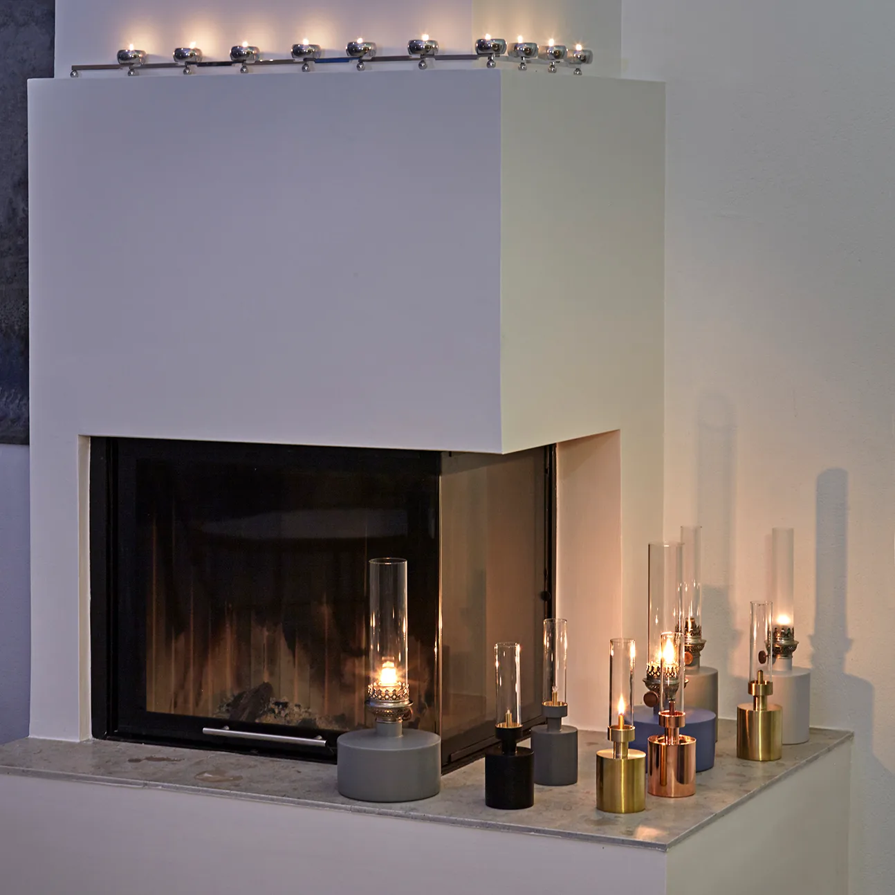 Lampe à l'huile Patina, petit, gris KLONG