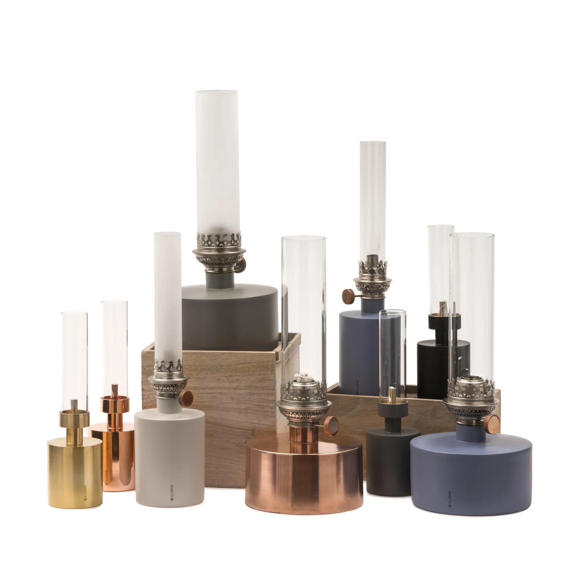 Lampe à l'huile Patina, petit, gris KLONG