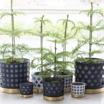 Pot Trio avec carrés, moyen - blanc - KLONG