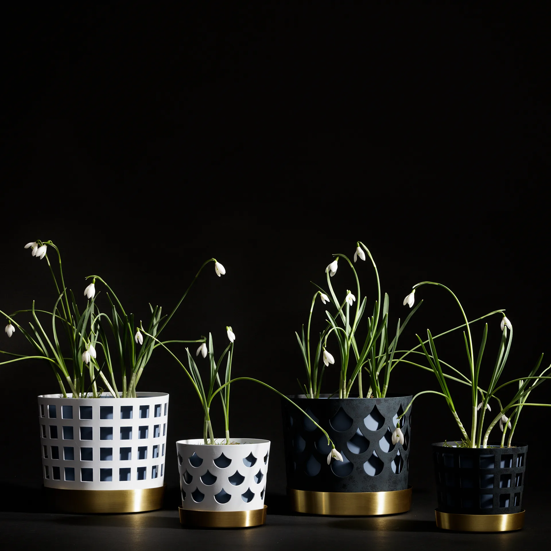 Pot Trio drop, entre Ø18 cm, Bleu KLONG