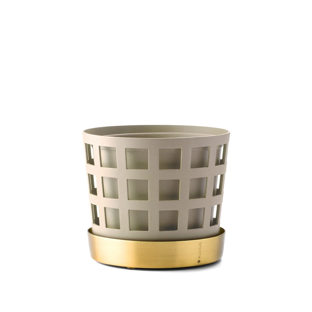 KLONG Pot Trio Pot Square beige, petit o12 cm | Design Scandinave | Cache-pots | Beige
