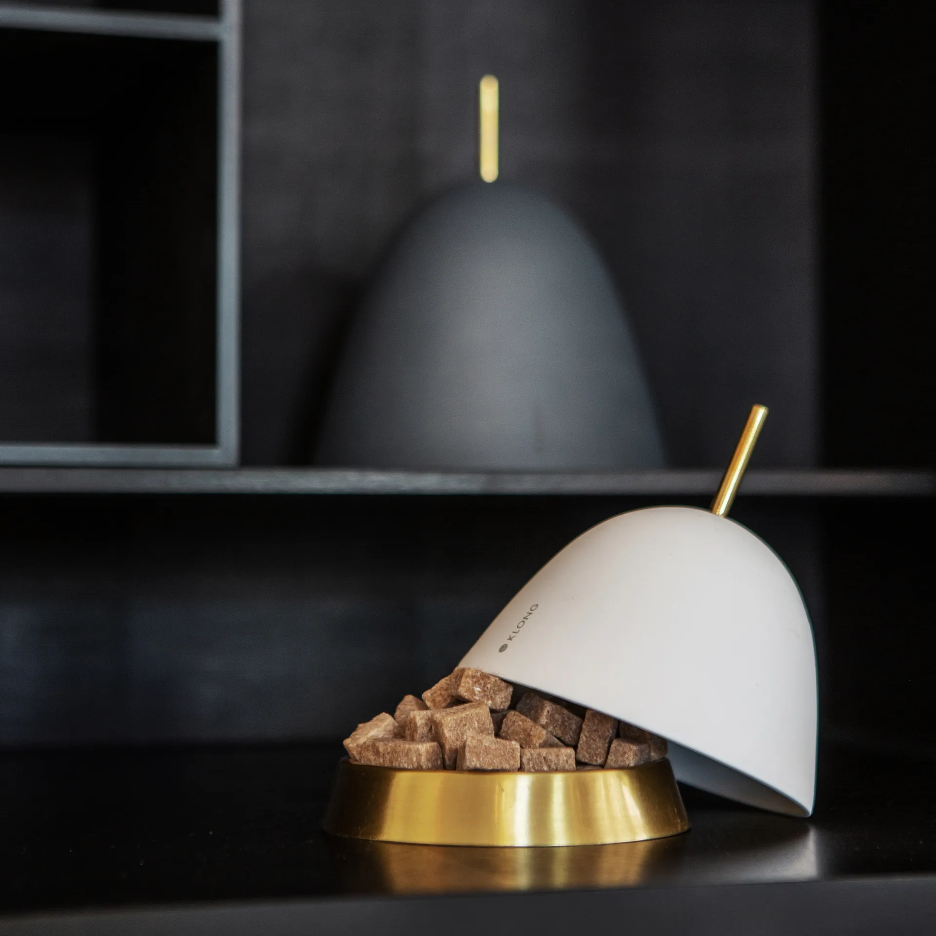 Rangement Gömma small 12 cm, Blanc-laiton KLONG