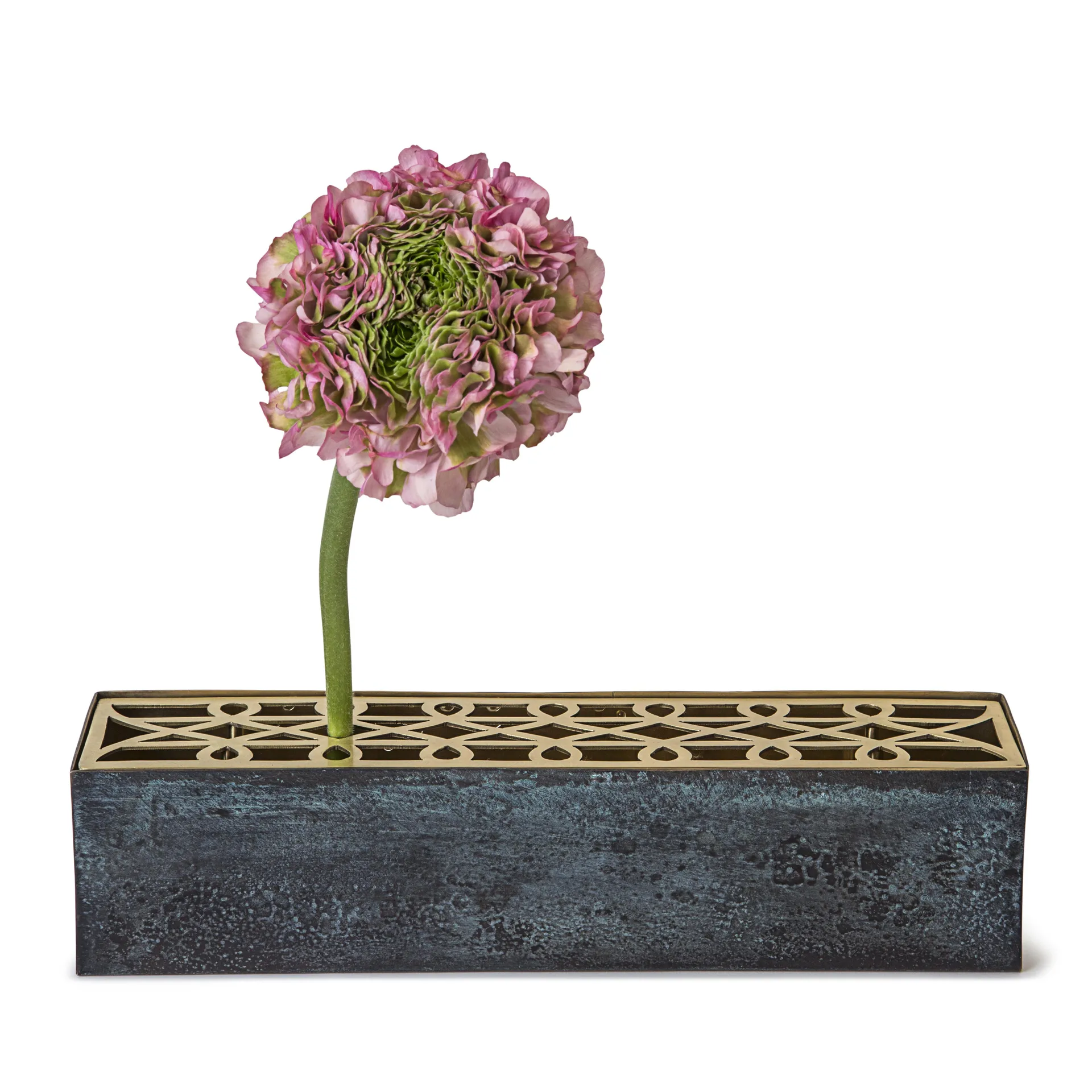 Vase Äng, rectangulaire, bleu KLONG