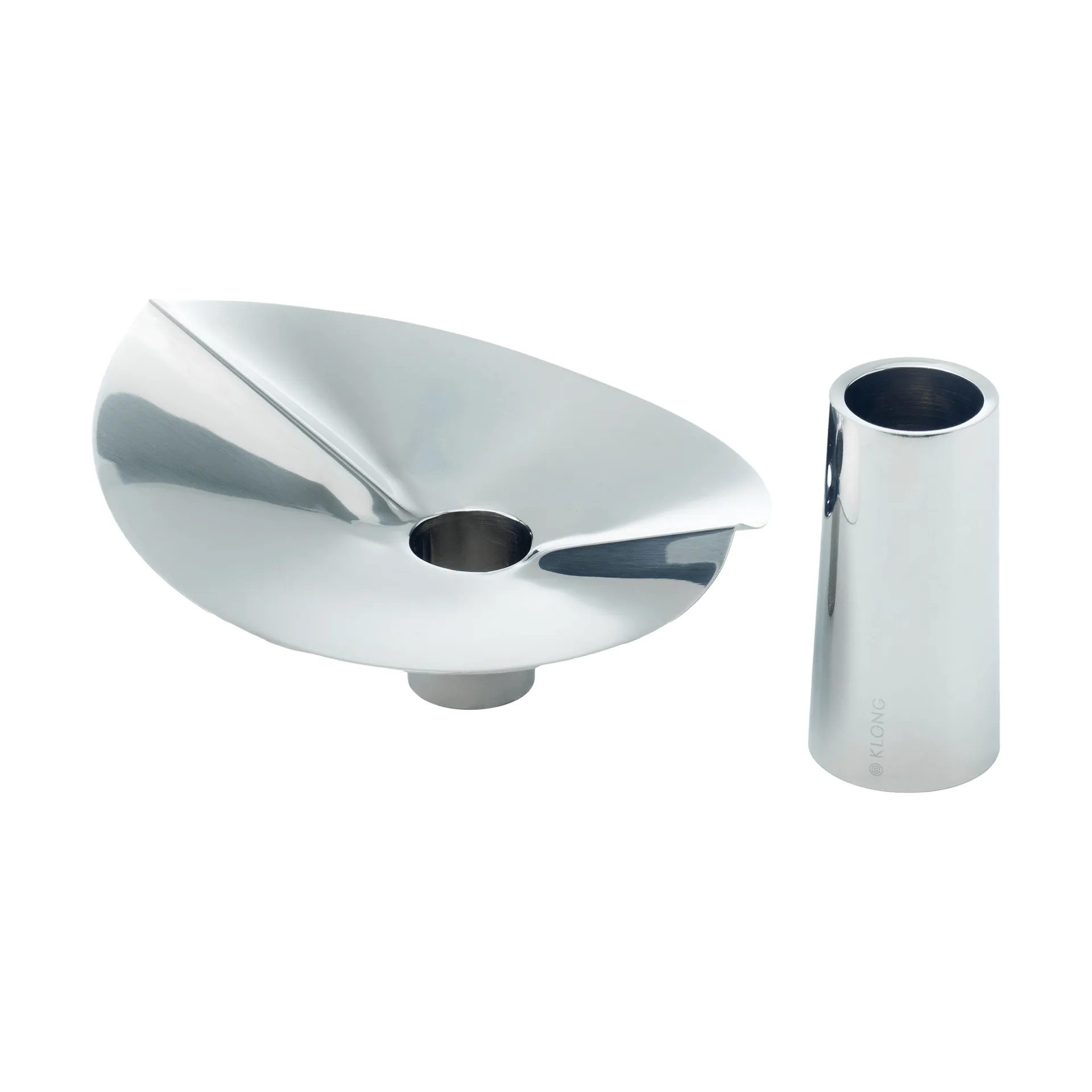 Vase-bougeoir Löv, Acier inoxydable. 10 cm KLONG