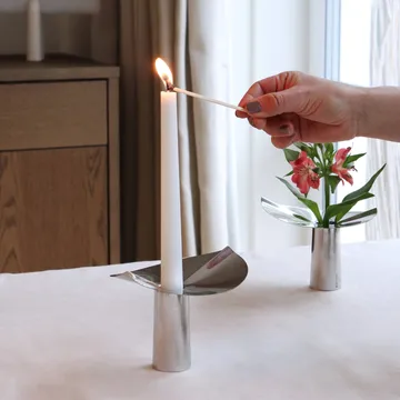 Vase-bougeoir Löv - Acier inoxydable. 10 cm - KLONG
