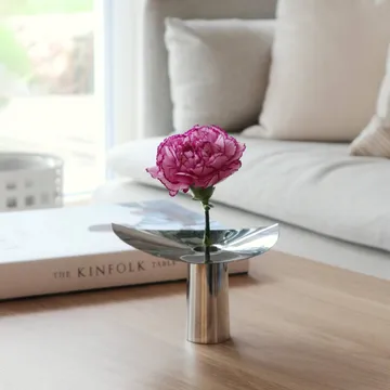 Vase-bougeoir Löv - Acier inoxydable. 10 cm - KLONG