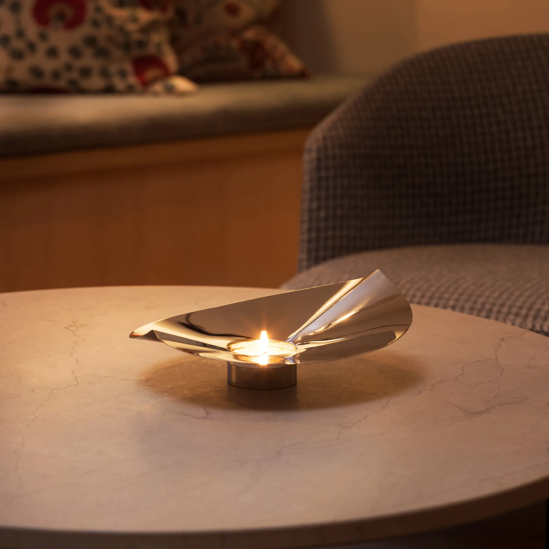 Vase-bougeoir Löv, Acier inoxydable KLONG