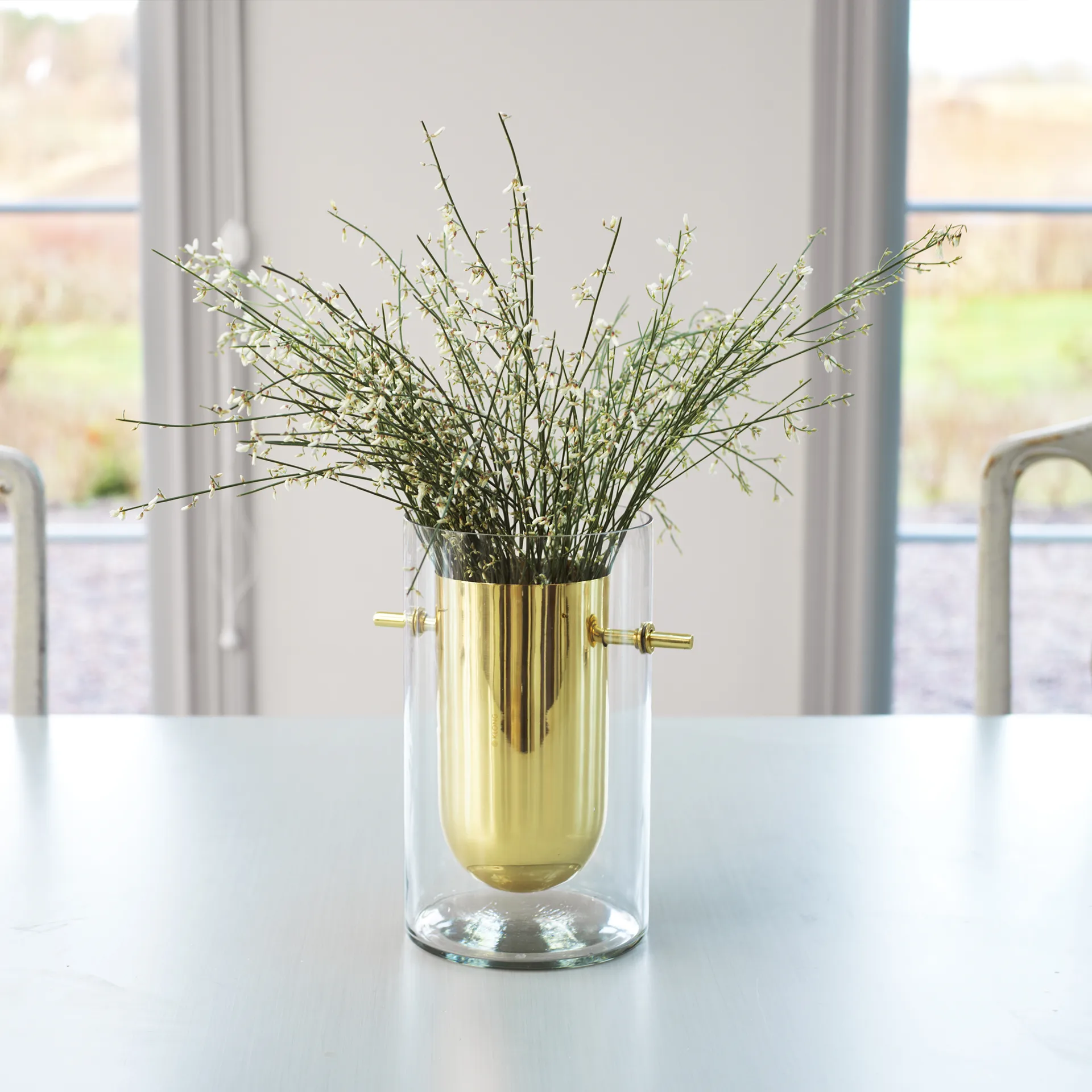 Vase cylindrique Alba, Laiton KLONG