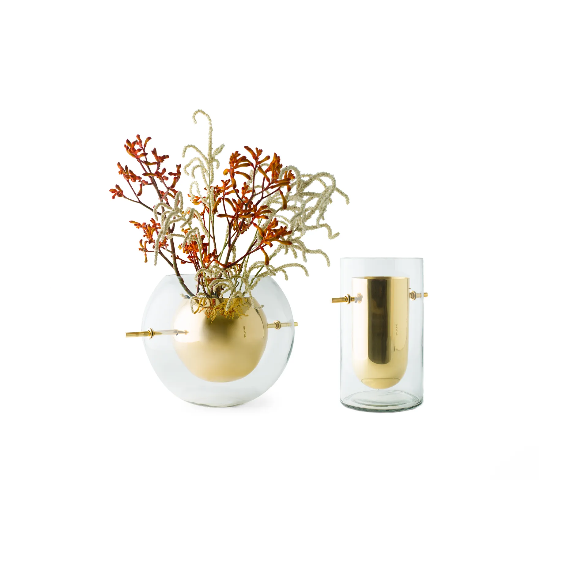 Vase rond Alba, Laiton KLONG