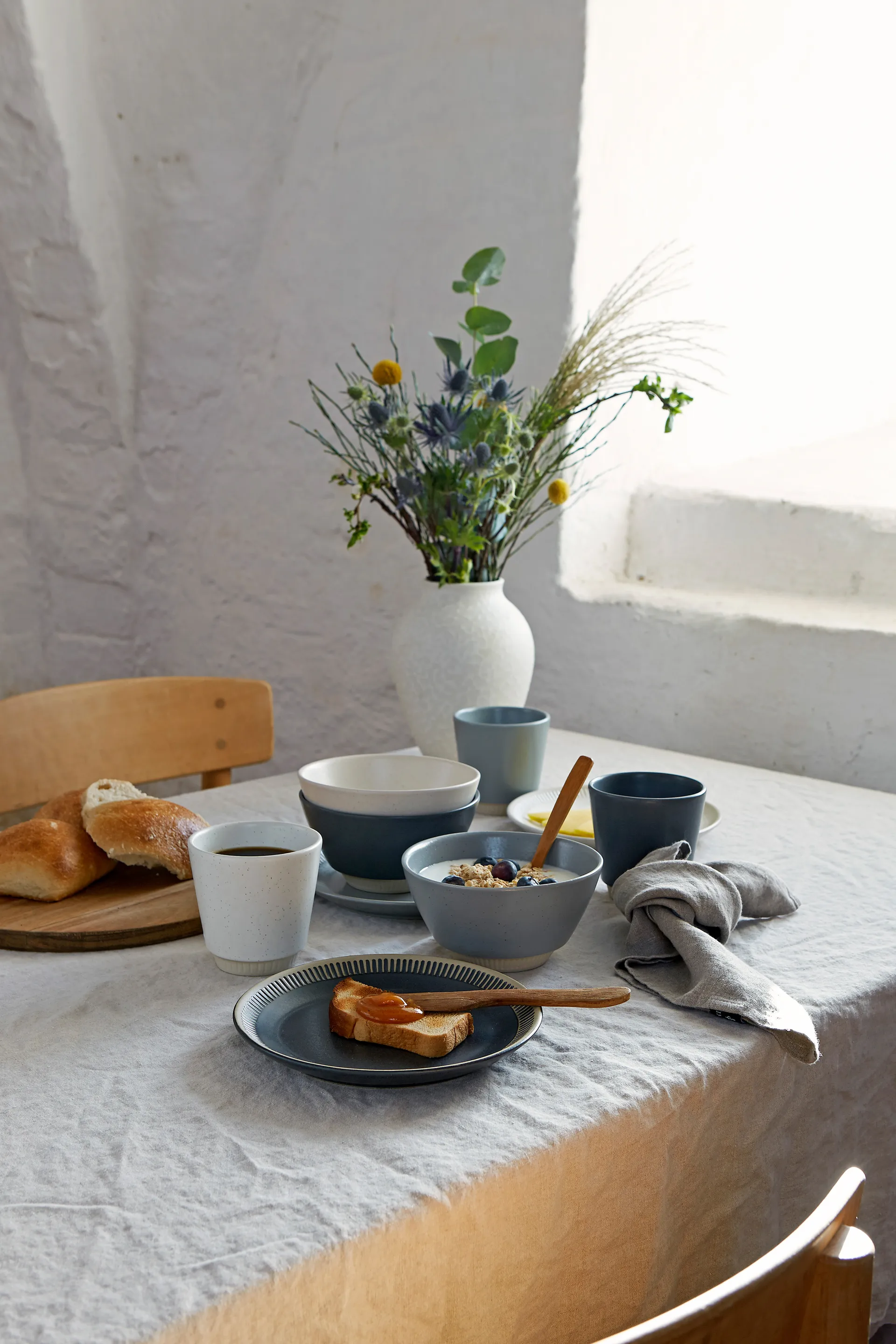 Assiette Colorit Ø19 cm, Gris foncé Knabstrup Keramik