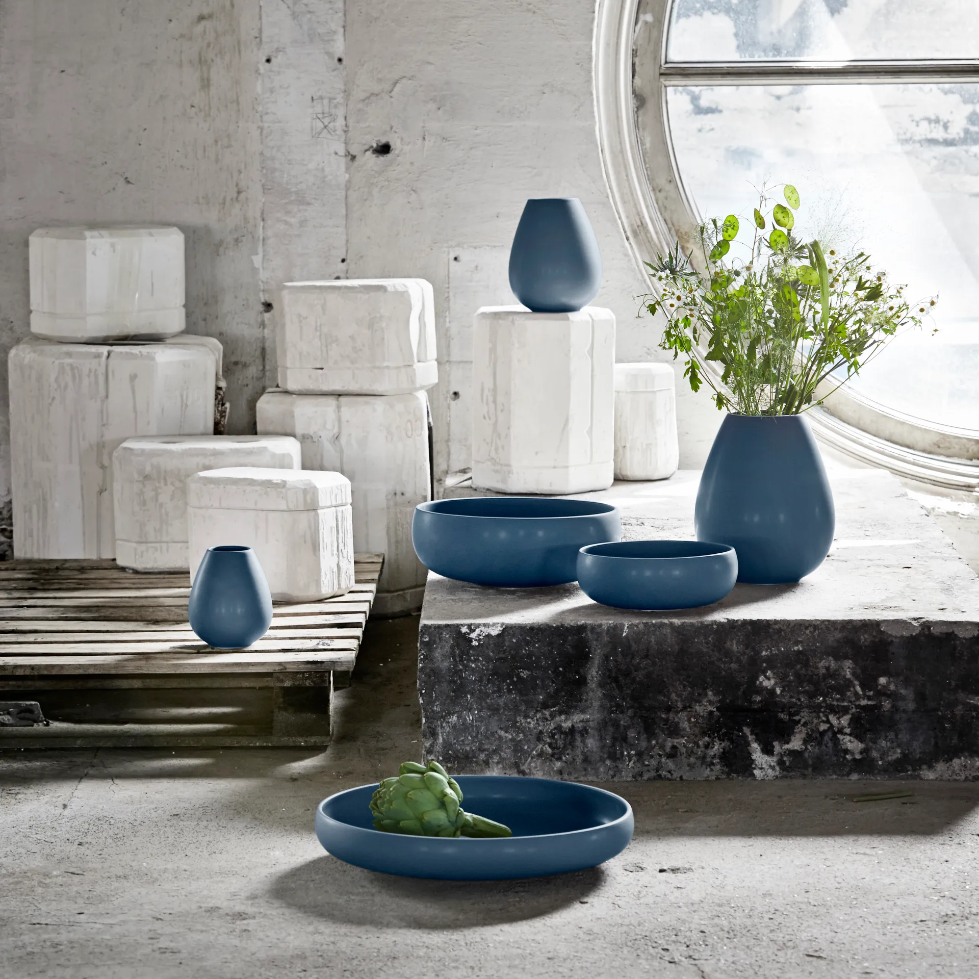 Bol Earth 30cm, Bleu Knabstrup Keramik