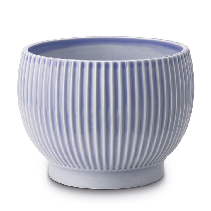 Pot rainuré Knabstrup Ø14,5 cm - Bleu lavande - Knabstrup Keramik