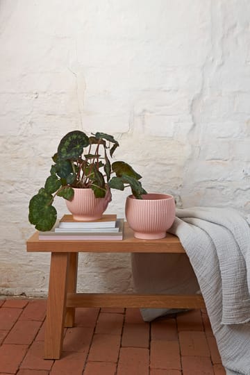 Pot rainuré Knabstrup Ø14,5 cm - Rose - Knabstrup Keramik
