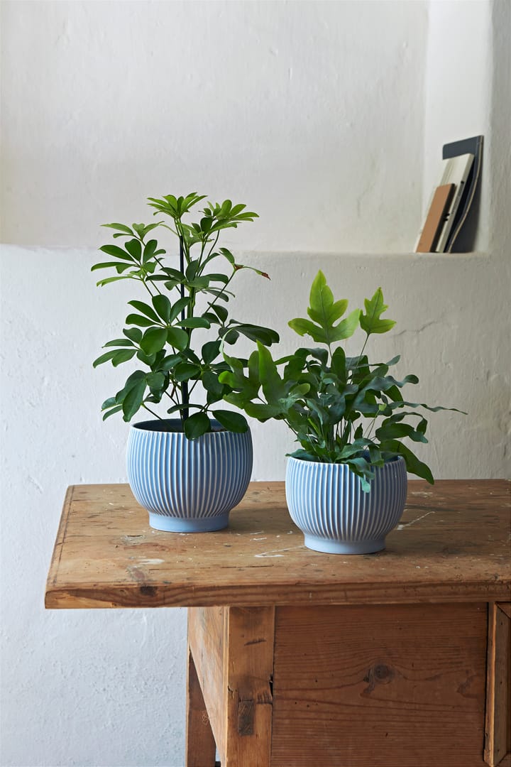 Pot rainuré Knabstrup Ø16,5 cm, Bleu lavande Knabstrup Keramik