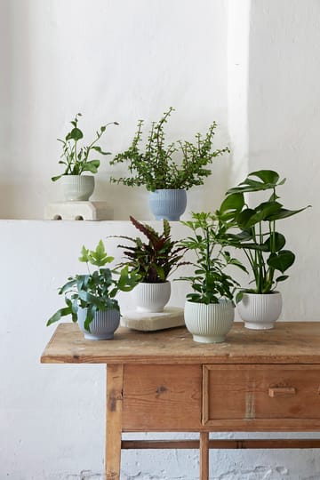 Pot rainuré Knabstrup Ø16,5 cm - Bleu lavande - Knabstrup Keramik