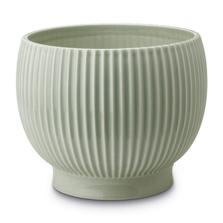 Pot rainuré Knabstrup Ø16,5 cm - Vert menthe - Knabstrup Keramik