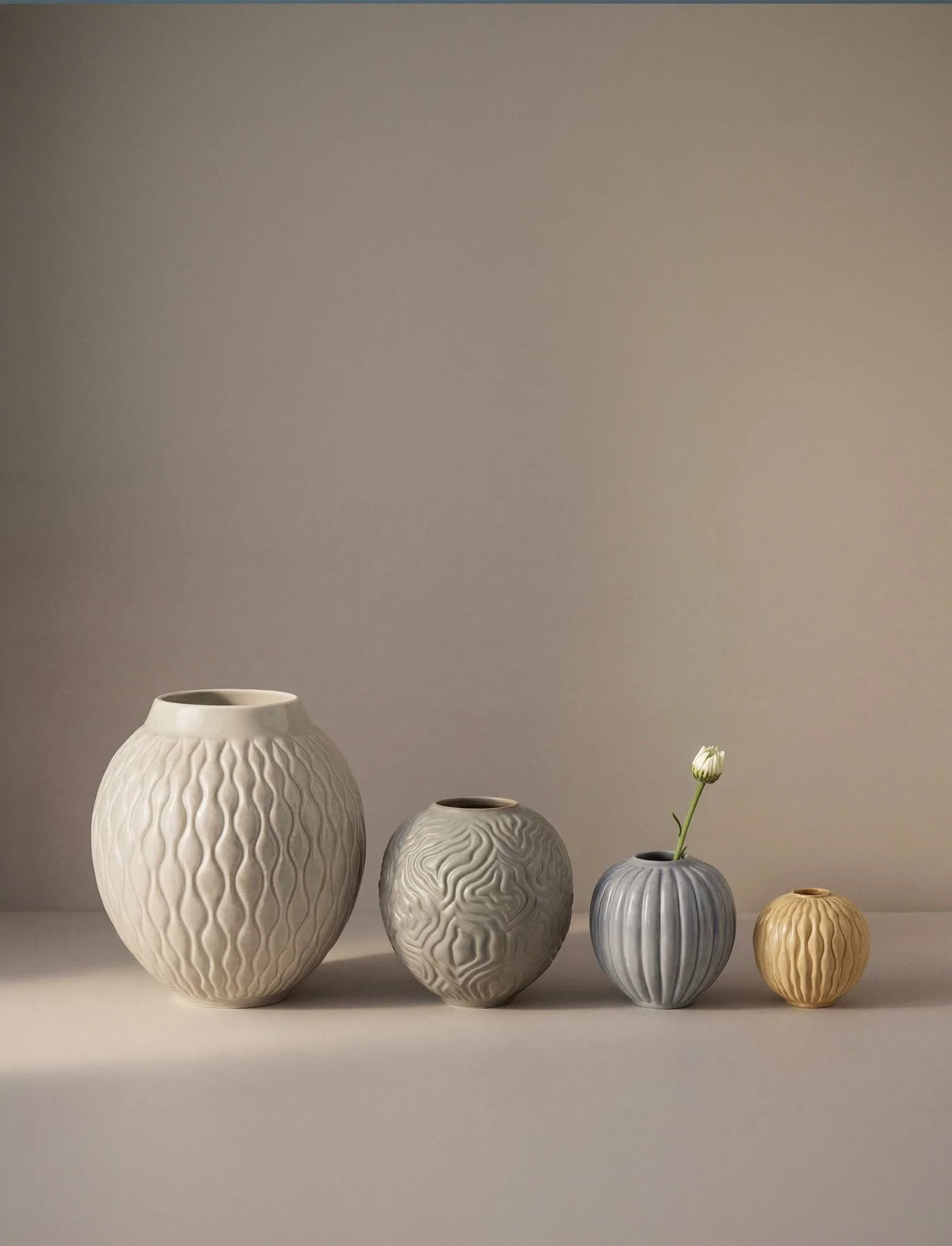 Solum vase, ocre, 8,5 cm Knabstrup Keramik