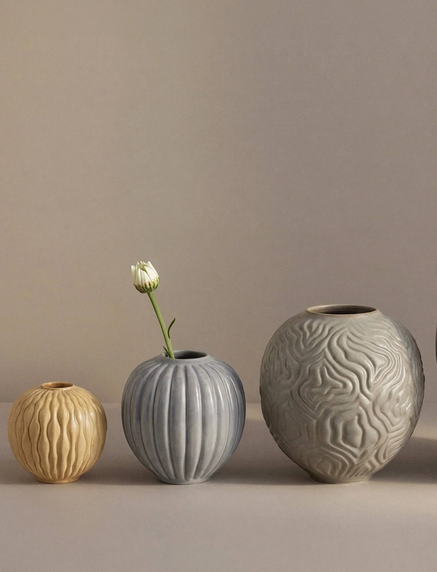 Solum vase, ocre, 8,5 cm Knabstrup Keramik