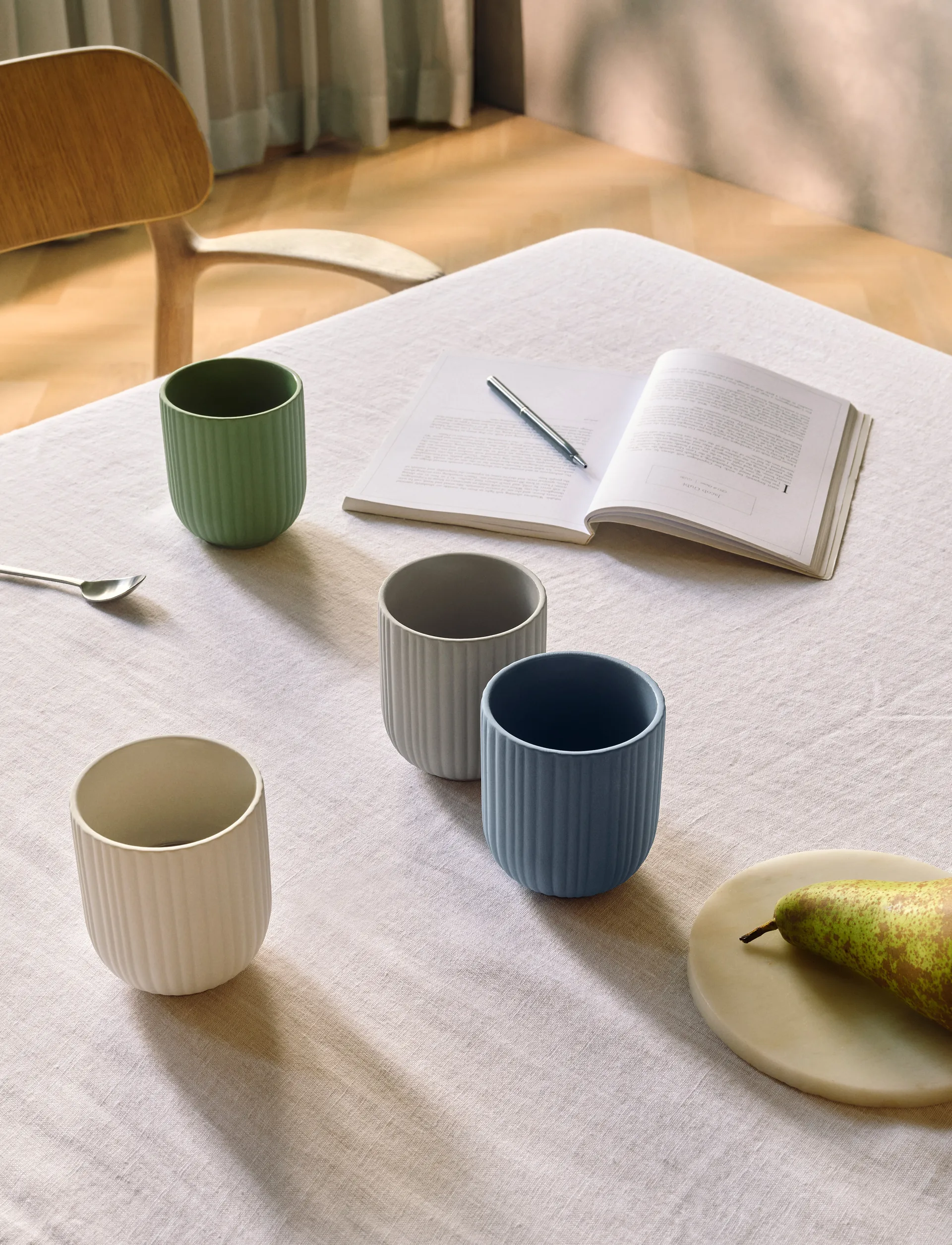 Tasse Verda 25 cl, Soft light grey Knabstrup Keramik
