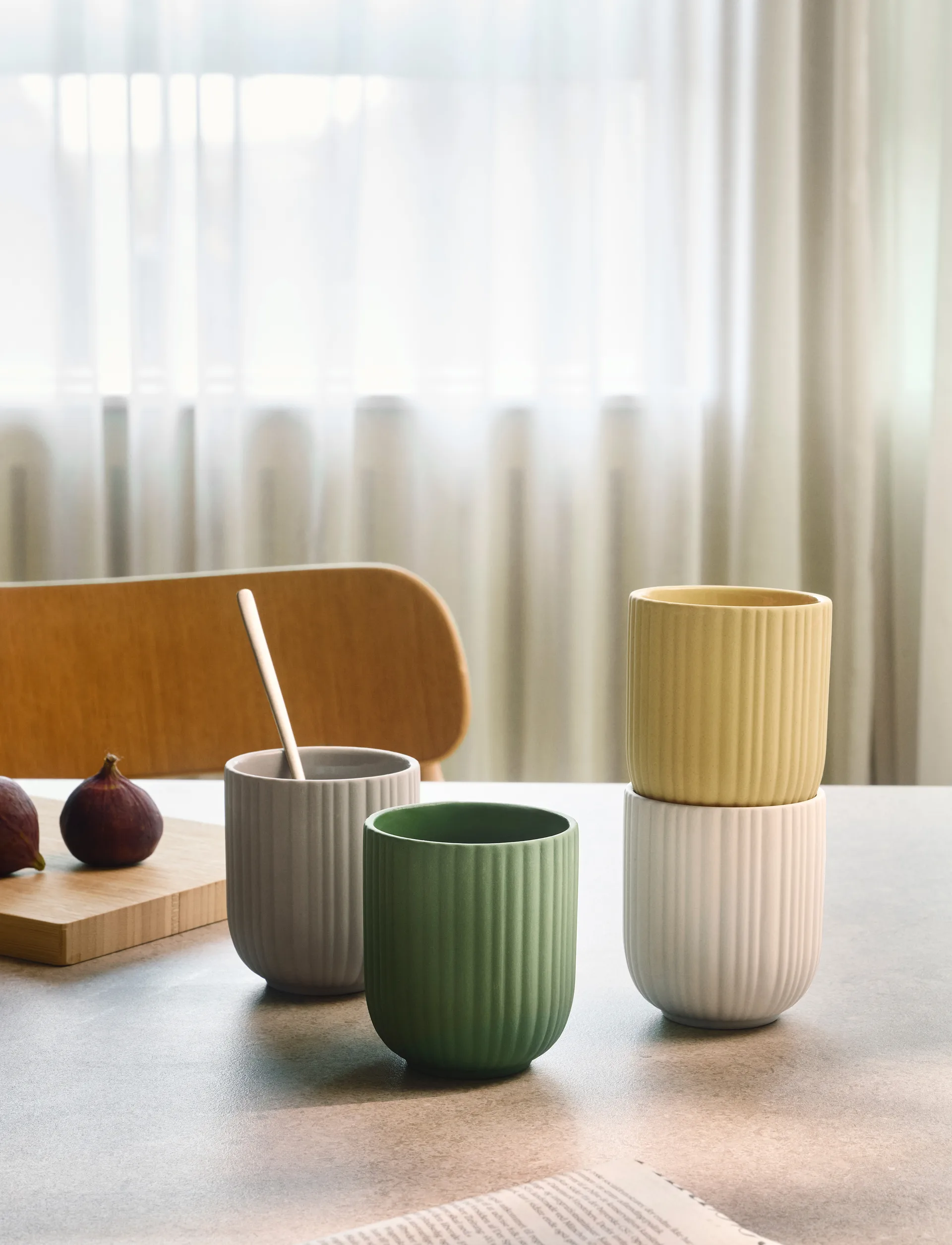 Tasse Verda 25 cl, Soft light grey Knabstrup Keramik