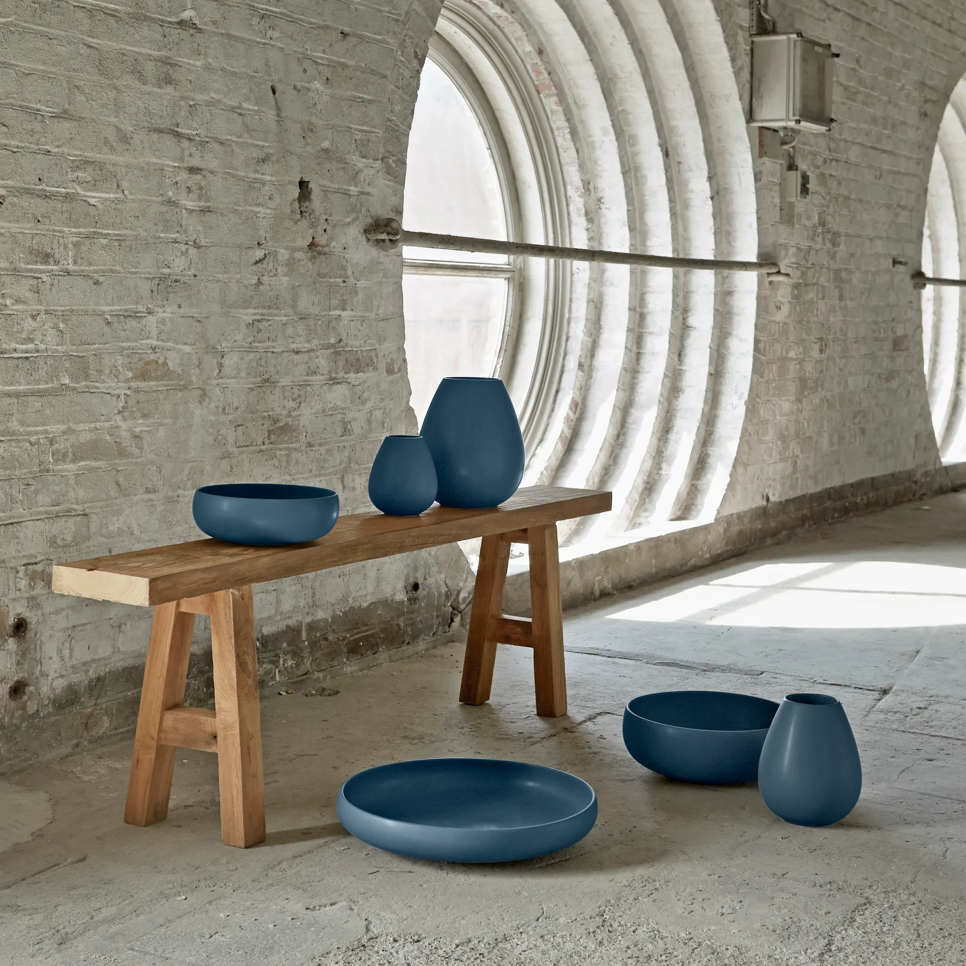 Vase Earth 14cm, Bleu Knabstrup Keramik