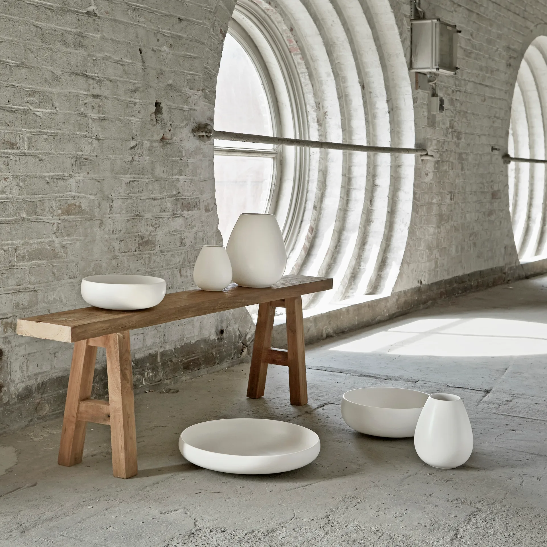 Vase Earth 24cm, Chaud-blanc Knabstrup Keramik